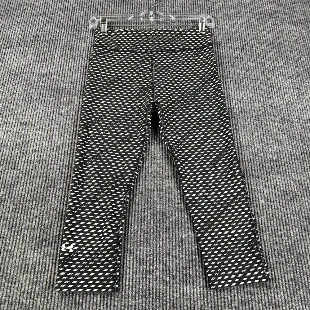 Under Armour Leggings Womens Small Black Compression Heat Gear Workout Active